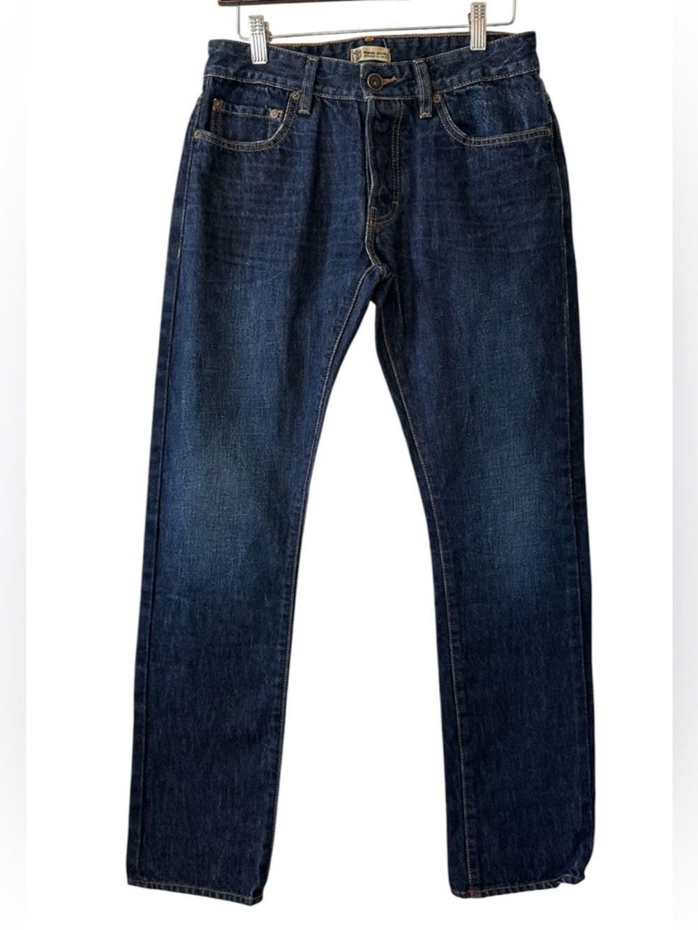 Norman Russell Men's Dark Blue The Cookie Slim Leg Selvedge Jeans- Size 32x31